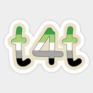 t4t (Aromantic Pride Colors) Sticker